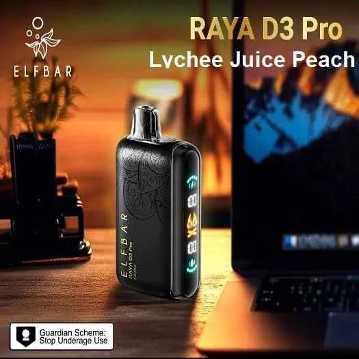 Elf Bar Raya D3 Pro 30K – Lychee Juicy Peach - Vape Shop Mumbai