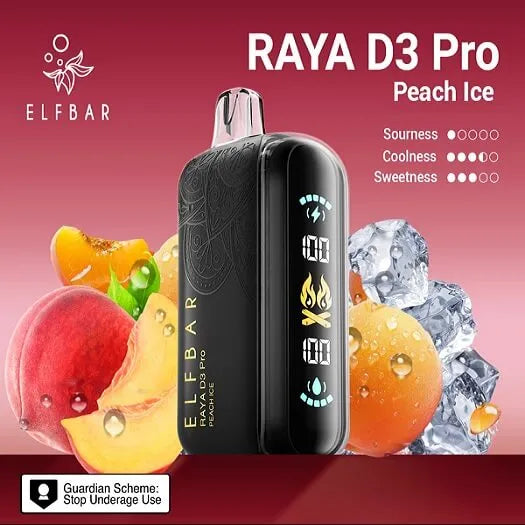 Elf Bar Raya D3 Pro 30K Peach Ice Disposable Vape – 30000 Puffs Rechargeable | Buy Online Mumbai