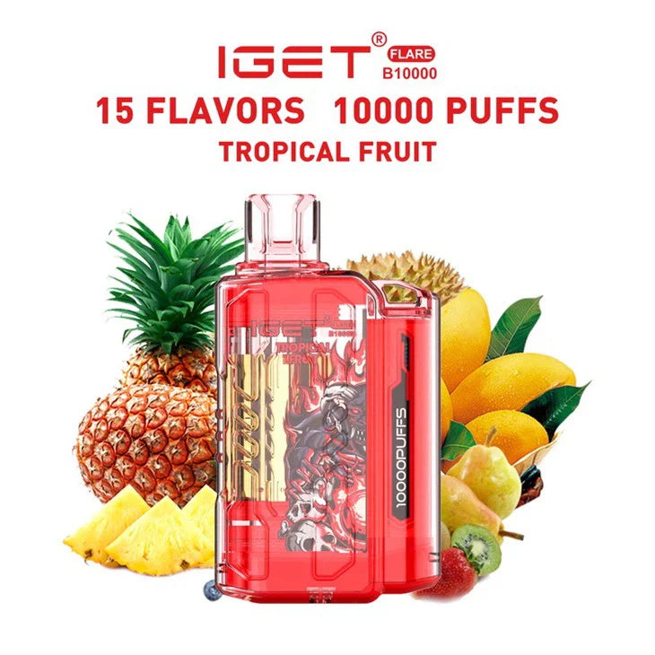 IGET FLARE B10000 10000 Puffs Disposable Vape – Tropical Fruit Mix