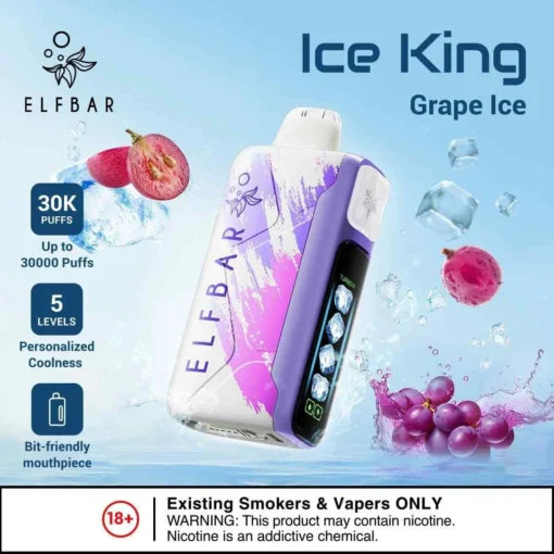 Elf Bar Ice King Grape Ice 30K Puffs Online in Mumbai | Same Day Vape Delivery