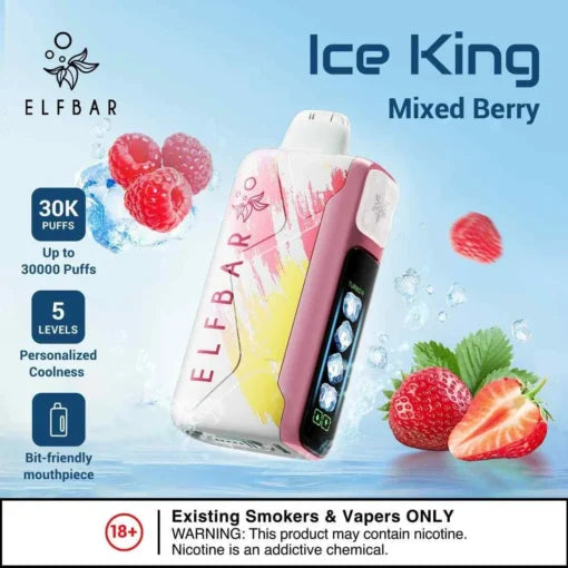 Elf Bar Ice King Mixed Berries 30K Puffs | Buy Disposable Vape Online Mumbai | Fast Delivery