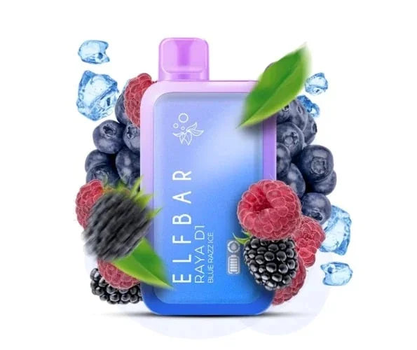 Elfbar Raya D1 Blue Razz Ice 13000 Puffs Online in Mumbai | Same Day Vape Delivery