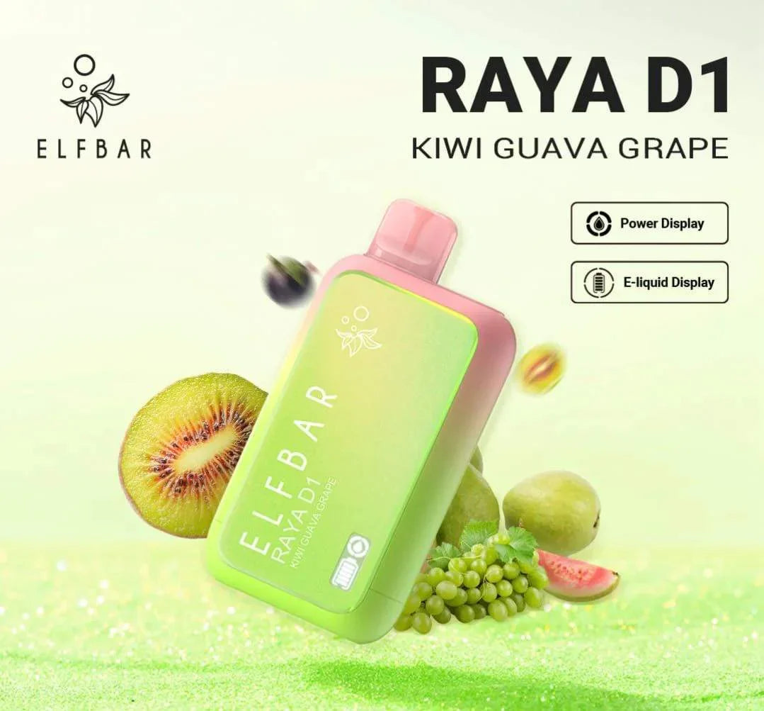 Elfbar Raya D1 Kiwi Guava Grape 13000 Puffs Online in Mumbai | Same Day Vape Delivery