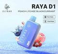 Elfbar Raya D1 Peach Lychee Blackcurrant 13000 Puffs Online in Mumbai | Same Day Vape Delivery