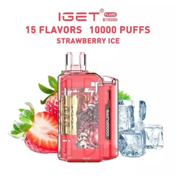 IGET Flare B10000 Strawberry Ice Online in Mumbai | 10000 Puffs Vape | Same Day Delivery